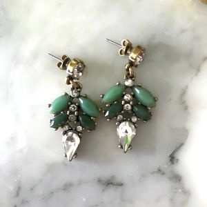 J. Crew Like New Pretty Earth Jeweled Earrings